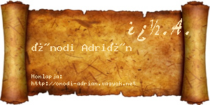 Ónodi Adrián névjegykártya
